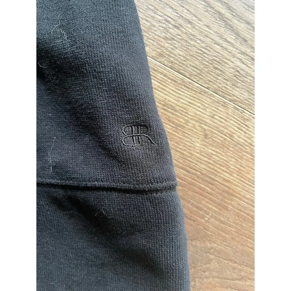 Banana Republic Men’s Black Quarter Zip Pullover Size L Cotton Blend Mock Neck